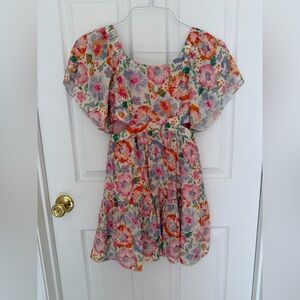 Sara Sara Multicolor Floral Kids Dress